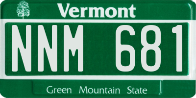 VT license plate NNM681