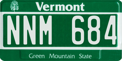 VT license plate NNM684
