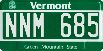 VT license plate NNM685