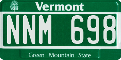 VT license plate NNM698