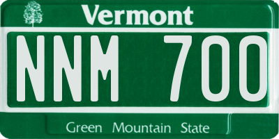 VT license plate NNM700