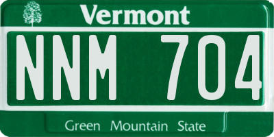 VT license plate NNM704