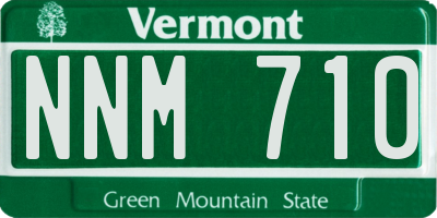 VT license plate NNM710