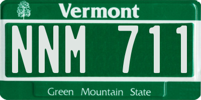 VT license plate NNM711