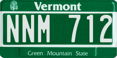 VT license plate NNM712
