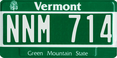 VT license plate NNM714