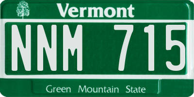 VT license plate NNM715