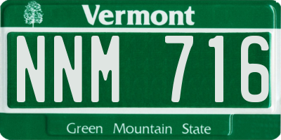 VT license plate NNM716