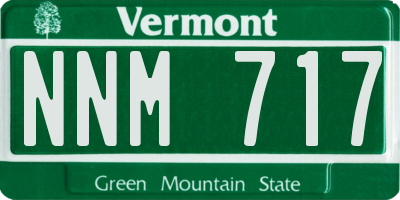 VT license plate NNM717