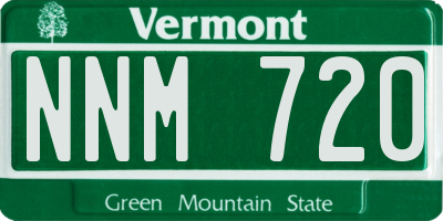 VT license plate NNM720
