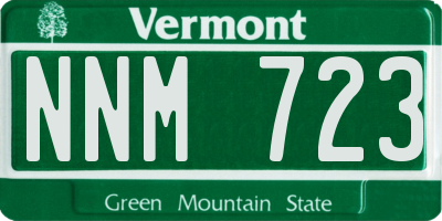 VT license plate NNM723