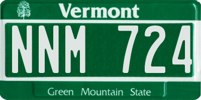 VT license plate NNM724