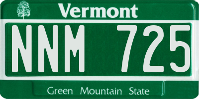 VT license plate NNM725