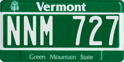 VT license plate NNM727