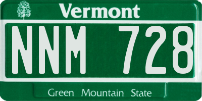 VT license plate NNM728