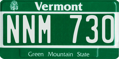 VT license plate NNM730