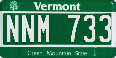VT license plate NNM733
