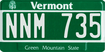 VT license plate NNM735