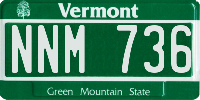 VT license plate NNM736