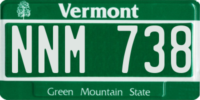 VT license plate NNM738