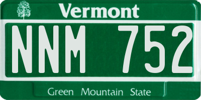 VT license plate NNM752