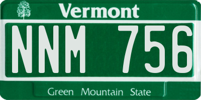 VT license plate NNM756