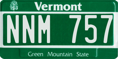 VT license plate NNM757