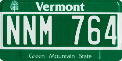 VT license plate NNM764