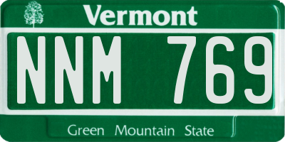VT license plate NNM769