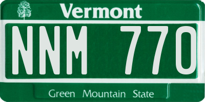 VT license plate NNM770