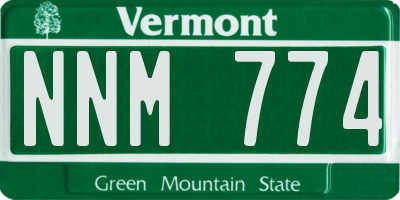 VT license plate NNM774