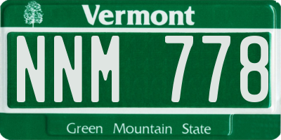 VT license plate NNM778