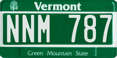 VT license plate NNM787