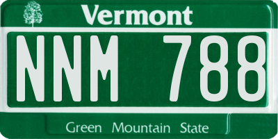 VT license plate NNM788
