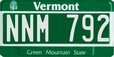 VT license plate NNM792
