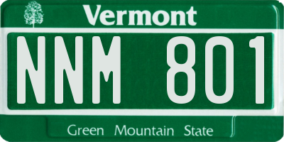 VT license plate NNM801