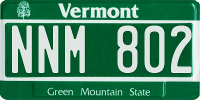 VT license plate NNM802