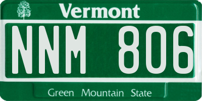 VT license plate NNM806