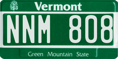 VT license plate NNM808