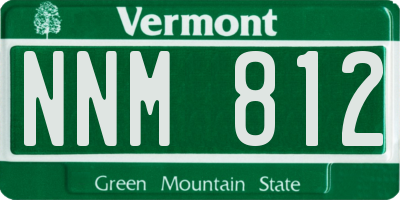 VT license plate NNM812