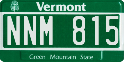 VT license plate NNM815
