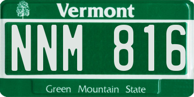 VT license plate NNM816