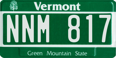 VT license plate NNM817