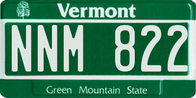 VT license plate NNM822