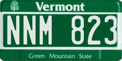 VT license plate NNM823