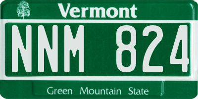 VT license plate NNM824