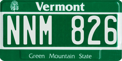 VT license plate NNM826