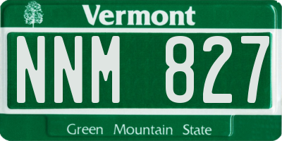 VT license plate NNM827