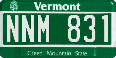 VT license plate NNM831