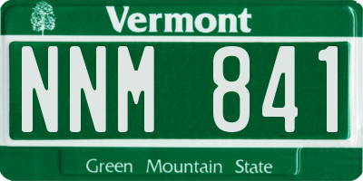 VT license plate NNM841